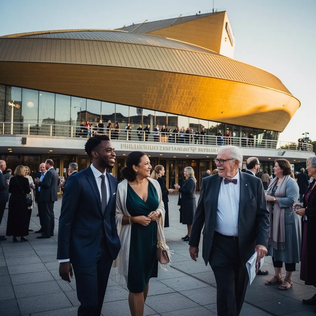 Ein Reiseführer erklärt den Besuchern die Bedeutung eines berühmten Kunstwerks.